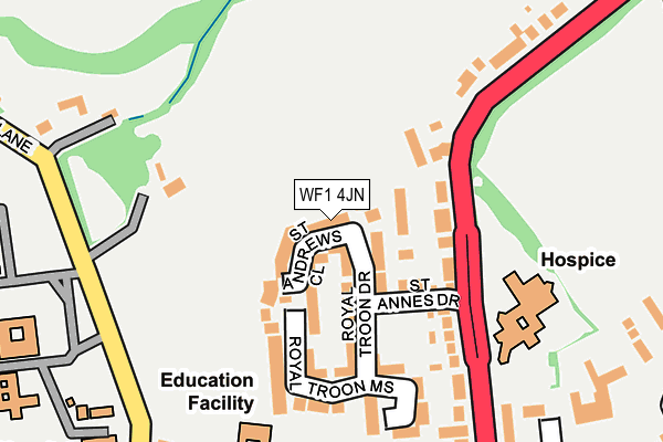 WF1 4JN map - OS OpenMap – Local (Ordnance Survey)