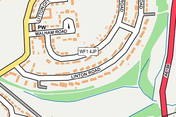 WF1 4JP map - OS OpenMap – Local (Ordnance Survey)