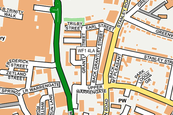 WF1 4LA map - OS OpenMap – Local (Ordnance Survey)