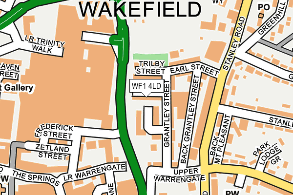 WF1 4LD map - OS OpenMap – Local (Ordnance Survey)