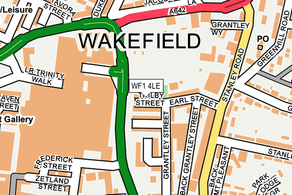 WF1 4LE map - OS OpenMap – Local (Ordnance Survey)