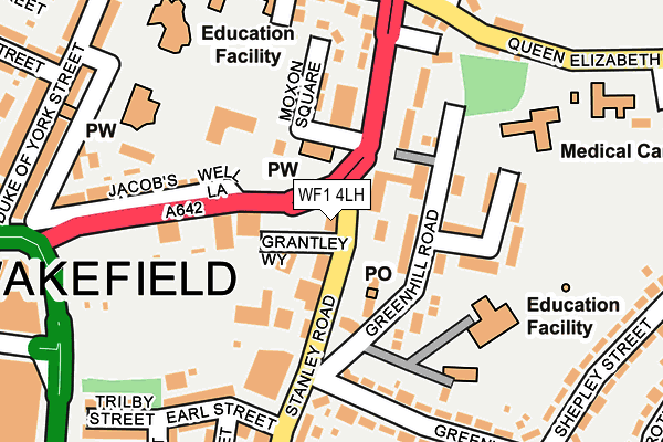 WF1 4LH map - OS OpenMap – Local (Ordnance Survey)