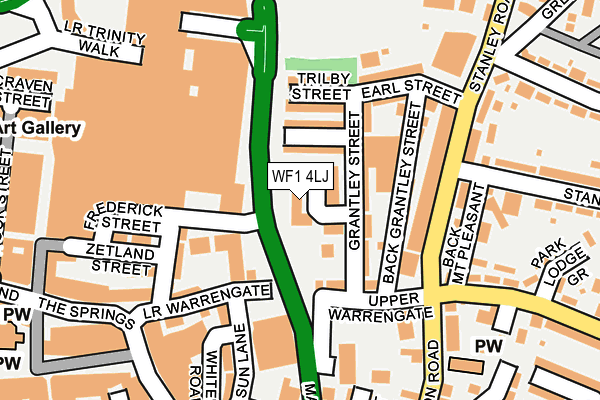 WF1 4LJ map - OS OpenMap – Local (Ordnance Survey)