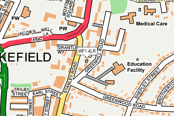 WF1 4LR map - OS OpenMap – Local (Ordnance Survey)