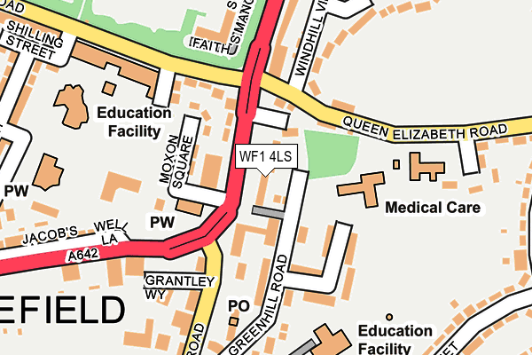 WF1 4LS map - OS OpenMap – Local (Ordnance Survey)