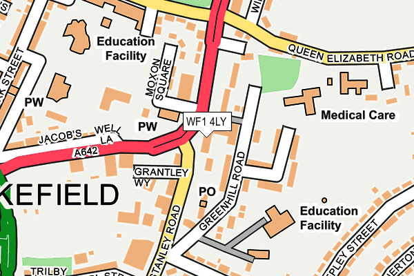 WF1 4LY map - OS OpenMap – Local (Ordnance Survey)