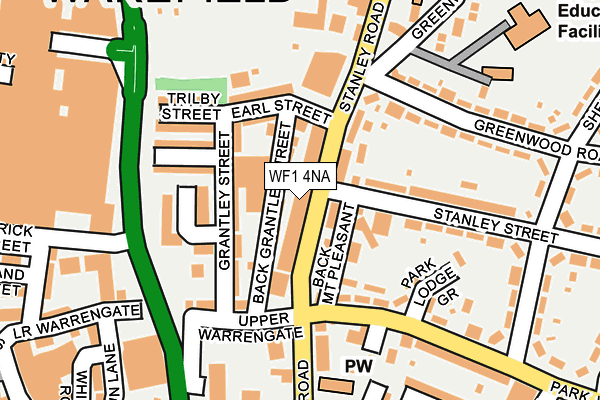 WF1 4NA map - OS OpenMap – Local (Ordnance Survey)