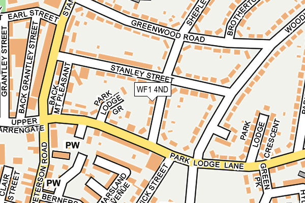 WF1 4ND map - OS OpenMap – Local (Ordnance Survey)