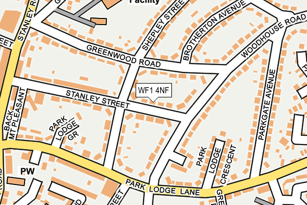 WF1 4NF map - OS OpenMap – Local (Ordnance Survey)