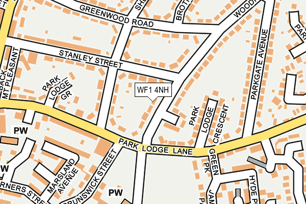 WF1 4NH map - OS OpenMap – Local (Ordnance Survey)