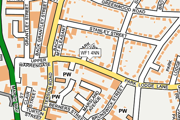 WF1 4NN map - OS OpenMap – Local (Ordnance Survey)