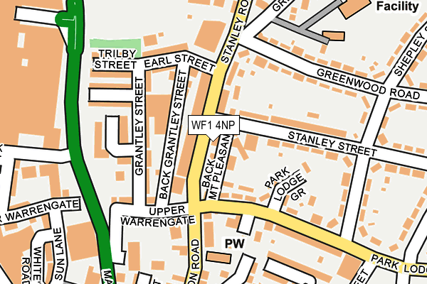 WF1 4NP map - OS OpenMap – Local (Ordnance Survey)