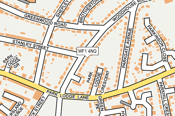WF1 4NQ map - OS OpenMap – Local (Ordnance Survey)