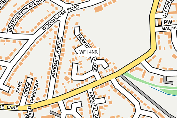 WF1 4NR map - OS OpenMap – Local (Ordnance Survey)