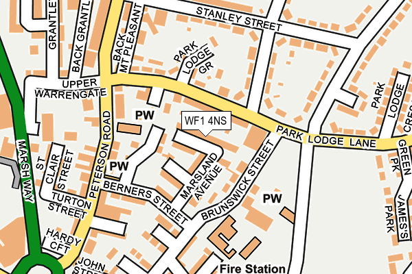 WF1 4NS map - OS OpenMap – Local (Ordnance Survey)