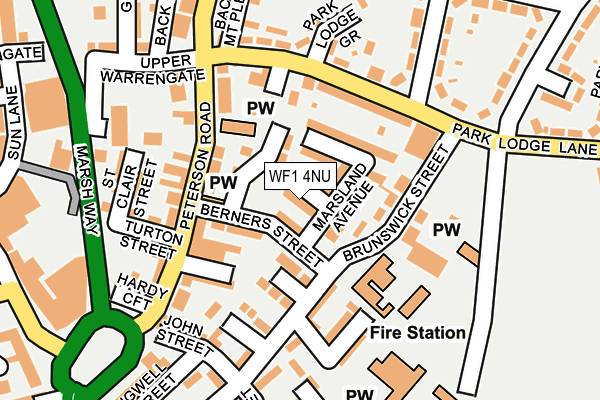 WF1 4NU map - OS OpenMap – Local (Ordnance Survey)