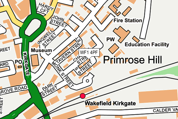 WF1 4PF map - OS OpenMap – Local (Ordnance Survey)