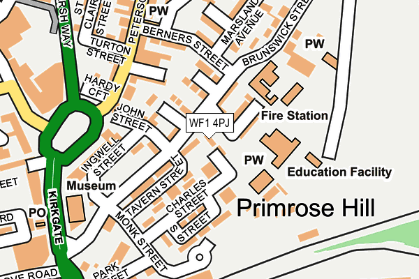 WF1 4PJ map - OS OpenMap – Local (Ordnance Survey)