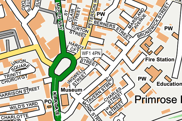 WF1 4PN map - OS OpenMap – Local (Ordnance Survey)