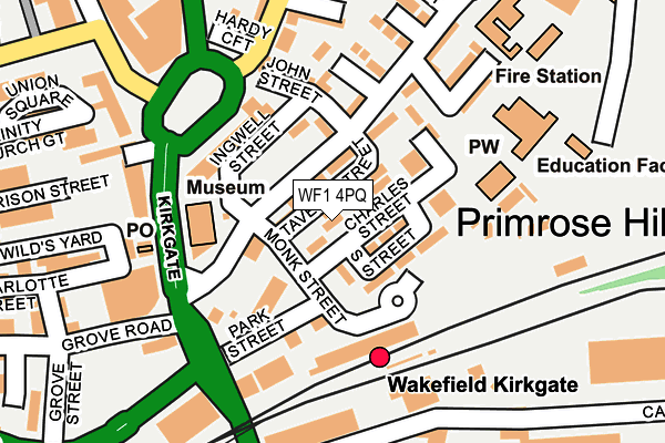 WF1 4PQ map - OS OpenMap – Local (Ordnance Survey)