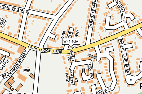 WF1 4QA map - OS OpenMap – Local (Ordnance Survey)