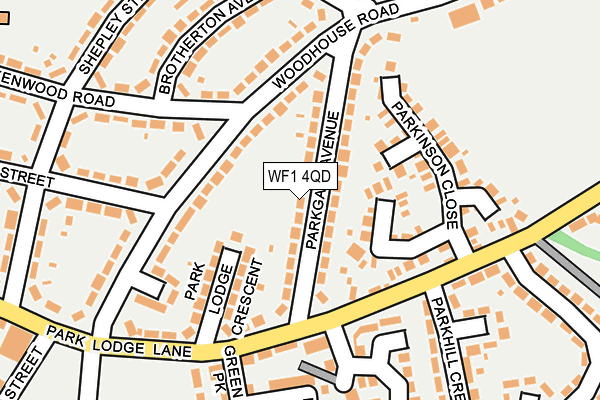 WF1 4QD map - OS OpenMap – Local (Ordnance Survey)