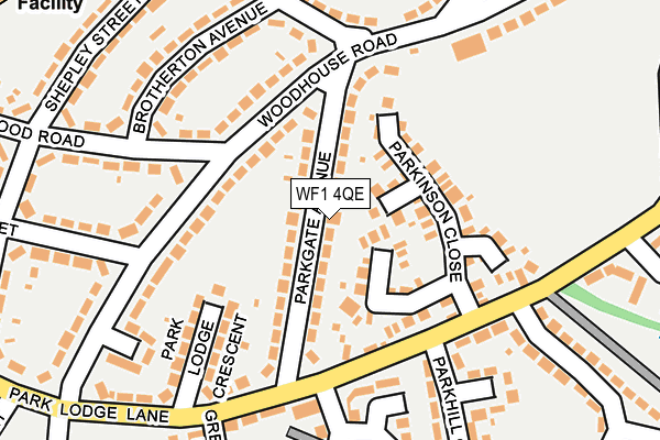 WF1 4QE map - OS OpenMap – Local (Ordnance Survey)