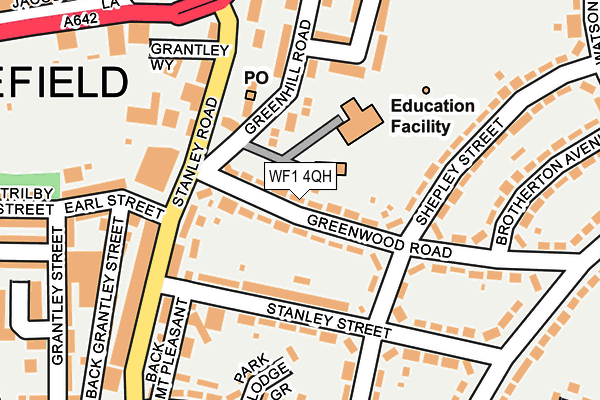 WF1 4QH map - OS OpenMap – Local (Ordnance Survey)