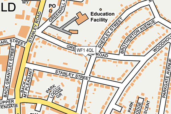 WF1 4QL map - OS OpenMap – Local (Ordnance Survey)