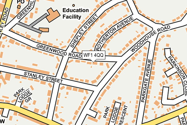 WF1 4QQ map - OS OpenMap – Local (Ordnance Survey)