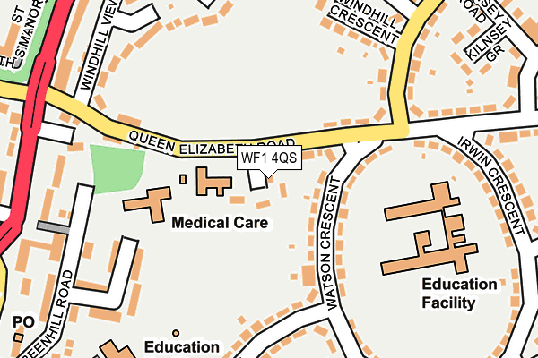 WF1 4QS map - OS OpenMap – Local (Ordnance Survey)