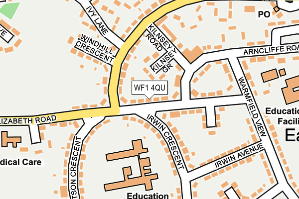 WF1 4QU map - OS OpenMap – Local (Ordnance Survey)