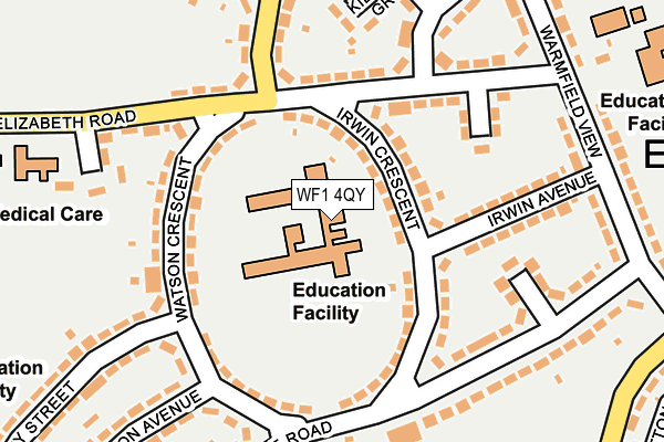 WF1 4QY map - OS OpenMap – Local (Ordnance Survey)