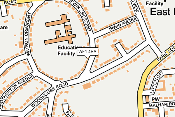 WF1 4RA map - OS OpenMap – Local (Ordnance Survey)