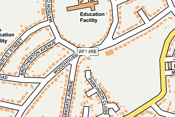 WF1 4RB map - OS OpenMap – Local (Ordnance Survey)