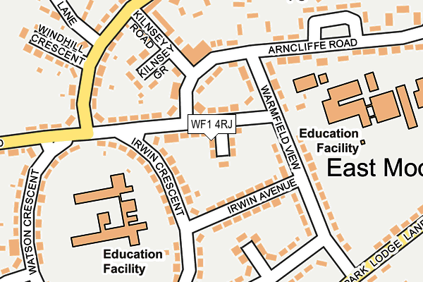 WF1 4RJ map - OS OpenMap – Local (Ordnance Survey)