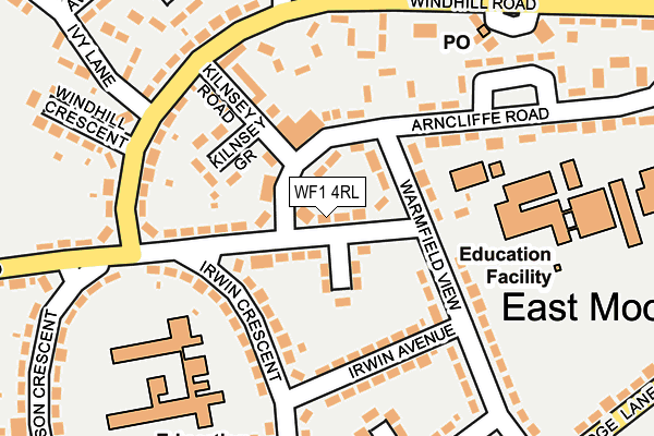 WF1 4RL map - OS OpenMap – Local (Ordnance Survey)