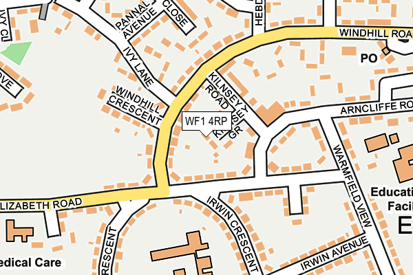 WF1 4RP map - OS OpenMap – Local (Ordnance Survey)