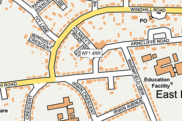 WF1 4RR map - OS OpenMap – Local (Ordnance Survey)