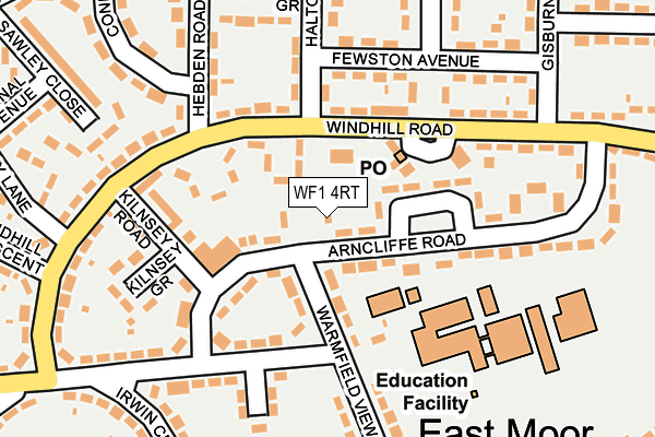 WF1 4RT map - OS OpenMap – Local (Ordnance Survey)