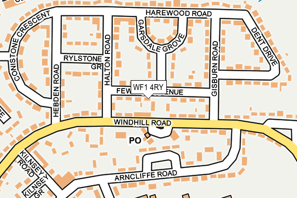 WF1 4RY map - OS OpenMap – Local (Ordnance Survey)