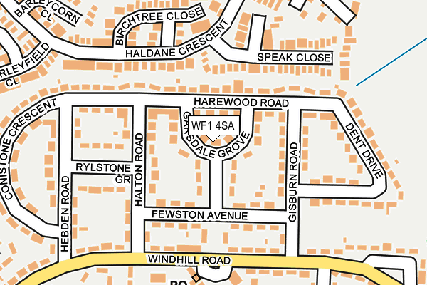 WF1 4SA map - OS OpenMap – Local (Ordnance Survey)