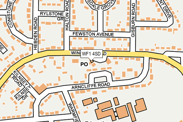 WF1 4SD map - OS OpenMap – Local (Ordnance Survey)