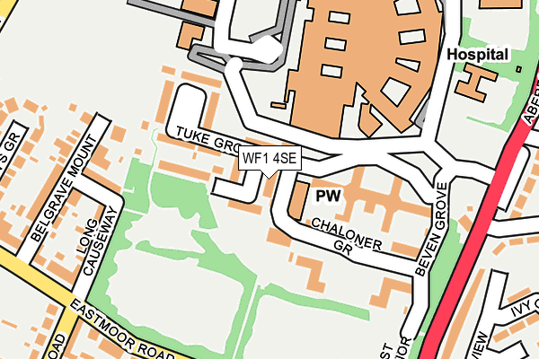 WF1 4SE map - OS OpenMap – Local (Ordnance Survey)