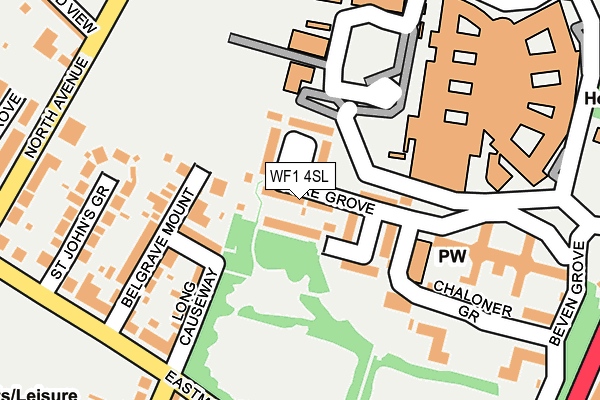 WF1 4SL map - OS OpenMap – Local (Ordnance Survey)