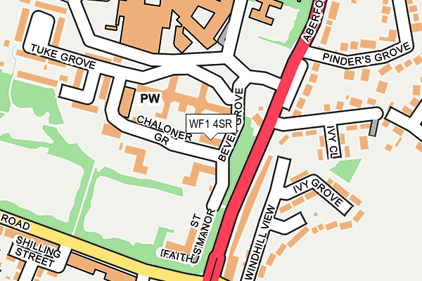 WF1 4SR map - OS OpenMap – Local (Ordnance Survey)