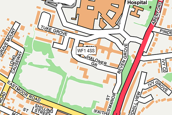 WF1 4SS map - OS OpenMap – Local (Ordnance Survey)