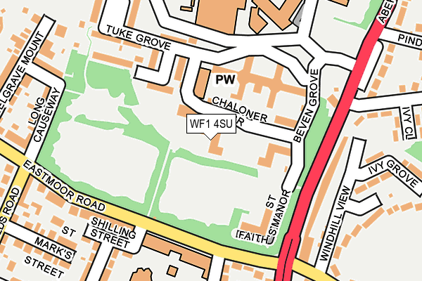 WF1 4SU map - OS OpenMap – Local (Ordnance Survey)