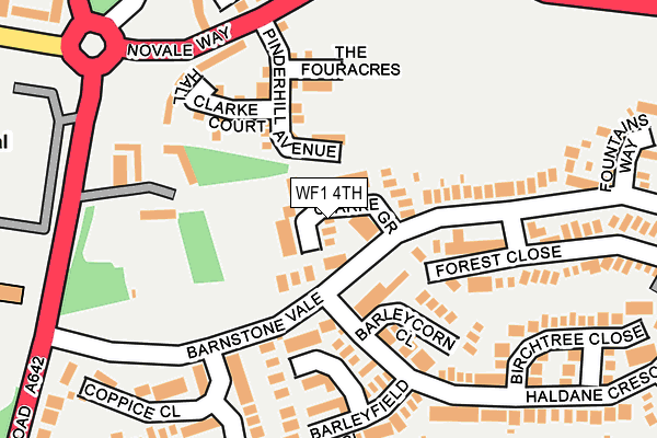 WF1 4TH map - OS OpenMap – Local (Ordnance Survey)