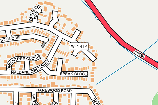 WF1 4TP map - OS OpenMap – Local (Ordnance Survey)